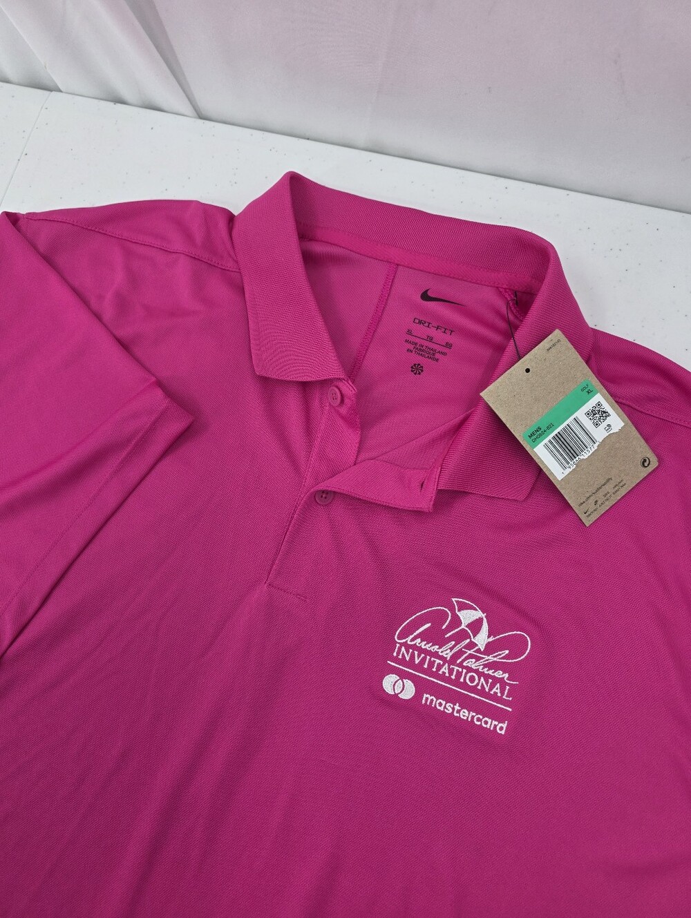NWT Nike Men’s Dri-Fit Victory Golf Polo Pink Mens XL Arnold Palmer Invitational